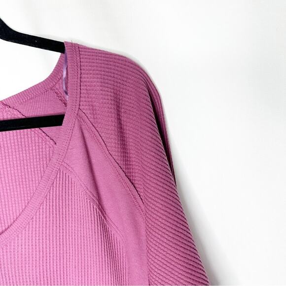 FREE PEOPLE Santa Clara Thermal Top Mulberry NWT in Small - Picture 4 of 5